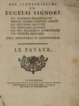  Bignami Pietro Maria : Le Patate.  - Asta Libri, manoscritti e autografi - Libreria Antiquaria Gonnelli - Casa d'Aste - Gonnelli Casa d'Aste