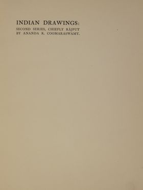  Coomaraswamy Ananda Kentish : Indian drawings.  - Asta Libri, manoscritti e autografi - Libreria Antiquaria Gonnelli - Casa d'Aste - Gonnelli Casa d'Aste