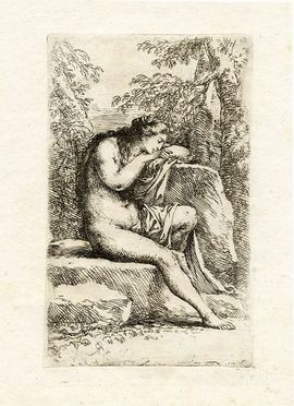  Salvator Rosa  (Arenella, 1615 - Roma, 1673) : Lotto di 7 tavole da Diverse figure.  - Auction Prints and Drawings XVI-XX century, Paintings of the 19th-20th centuries - Libreria Antiquaria Gonnelli - Casa d'Aste - Gonnelli Casa d'Aste