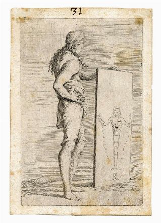 Salvator Rosa  (Arenella, 1615 - Roma, 1673) : Lotto di 7 tavole da Diverse figure.  - Auction Prints and Drawings XVI-XX century, Paintings of the 19th-20th centuries - Libreria Antiquaria Gonnelli - Casa d'Aste - Gonnelli Casa d'Aste