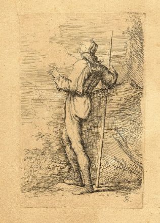 Salvator Rosa  (Arenella, 1615 - Roma, 1673) : Lotto di 7 tavole da Diverse figure.  - Auction Prints and Drawings XVI-XX century, Paintings of the 19th-20th centuries - Libreria Antiquaria Gonnelli - Casa d'Aste - Gonnelli Casa d'Aste