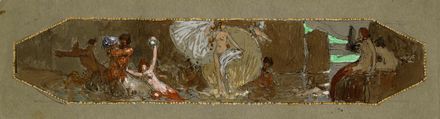  Anna Helene (von) Schlögl  (Wels, 1886 - Lochau, 1975) : Due bozzetti: La nascita di Venere. Idillio classico.  - Auction Prints and Drawings XVI-XX century, Paintings of the 19th-20th centuries - Libreria Antiquaria Gonnelli - Casa d'Aste - Gonnelli Casa d'Aste
