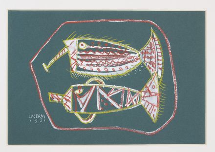  Ugo Lucerni  (Parma, 1900 - Firenze, 1989) : Pesce.  - Asta Stampe e Disegni XVI-XX secolo, Dipinti dell'800 e del '900. - Libreria Antiquaria Gonnelli - Casa d'Aste - Gonnelli Casa d'Aste