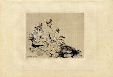  Giuseppe De Nittis  (Barletta, 1846 - Saint Germain en Laye, 1884) : Route de Castellammare.  - Asta Stampe e Disegni XVI-XX secolo, Dipinti dell'800 e del '900. - Libreria Antiquaria Gonnelli - Casa d'Aste - Gonnelli Casa d'Aste