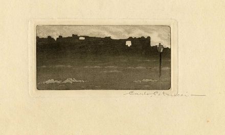  Carlo Alberto Petrucci  (Roma, 1881 - 1963) : Tre vedute di Roma.  - Auction Prints and Drawings XVI-XX century, Paintings of the 19th-20th centuries - Libreria Antiquaria Gonnelli - Casa d'Aste - Gonnelli Casa d'Aste