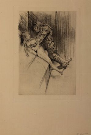  Jean-Louis Forain  (Reims, 1852 - Parigi, 1931) : Les Folies-Berg�re.  Andr� Louis Armand Rassenfosse  (Liegi, 1862 - 1934), Paul Albert Besnard  (Parigi, 1849 - 1934)  - Asta Stampe e Disegni XVI-XX secolo, Dipinti dell'800 e del '900. - Libreria Antiquaria Gonnelli - Casa d'Aste - Gonnelli Casa d'Aste