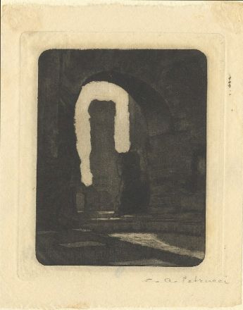  Carlo Alberto Petrucci  (Roma, 1881 - 1963) : Tre vedute delle Terme di Caracalla.  Carlo Casanova  (Crema, 1871 - Quarna Sotto, 1950)  - Auction Prints and Drawings XVI-XX century, Paintings of the 19th-20th centuries - Libreria Antiquaria Gonnelli - Casa d'Aste - Gonnelli Casa d'Aste