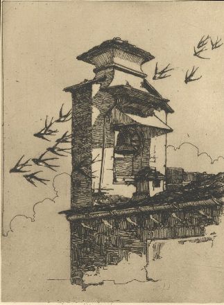  Carlo Alberto Petrucci  (Roma, 1881 - 1963) : Tre vedute delle Terme di Caracalla.  Carlo Casanova  (Crema, 1871 - Quarna Sotto, 1950)  - Auction Prints and Drawings XVI-XX century, Paintings of the 19th-20th centuries - Libreria Antiquaria Gonnelli - Casa d'Aste - Gonnelli Casa d'Aste