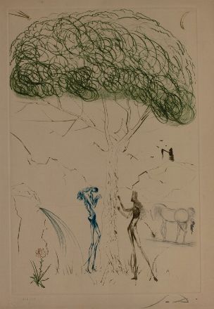  Salvador Dal�  (Figueres, 1904 - 1989) : Tre Illustrazioni per Tristano e Isotta.  - Asta Stampe e Disegni XVI-XX secolo, Dipinti dell'800 e del '900. - Libreria Antiquaria Gonnelli - Casa d'Aste - Gonnelli Casa d'Aste