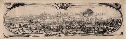  Jacques Callot  (Nancy, 1592 - 1635) : Siège de Saint-Martin de Ré. Bordure.  - Auction Prints and Drawings XVI-XX century, Paintings of the 19th-20th centuries - Libreria Antiquaria Gonnelli - Casa d'Aste - Gonnelli Casa d'Aste
