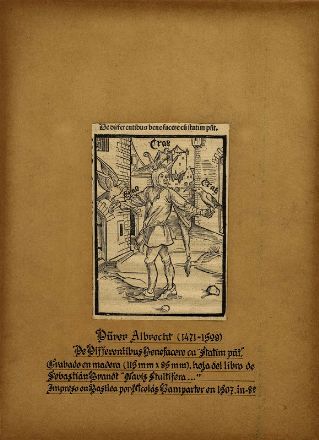  Albrecht D�rer  (Norimberga,, 1471 - 1528) : Il corvo pazzo. De differentibus bene facere cum statim possunt. Titulus XXXI.  - Auction Prints and Drawings XVI-XX century, Paintings of the 19th-20th centuries - Libreria Antiquaria Gonnelli - Casa d'Aste - Gonnelli Casa d'Aste