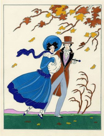  Lucien Baubaut : Les quatre saisons.  - Asta Stampe e Disegni XVI-XX secolo, Dipinti dell'800 e del '900. - Libreria Antiquaria Gonnelli - Casa d'Aste - Gonnelli Casa d'Aste