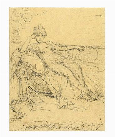  Frédéric Soulacroix  (1858 - 1933) : Figure femminili.  - Auction Prints and Drawings XVI-XX century, Paintings of the 19th-20th centuries - Libreria Antiquaria Gonnelli - Casa d'Aste - Gonnelli Casa d'Aste