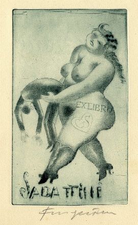  Michel Fingesten  (Buczkowitz, 1883 - Cerisano, 1943) : Due ex-libris erotici per Gino Sabattini.  - Auction Prints and Drawings XVI-XX century, Paintings of the 19th-20th centuries - Libreria Antiquaria Gonnelli - Casa d'Aste - Gonnelli Casa d'Aste