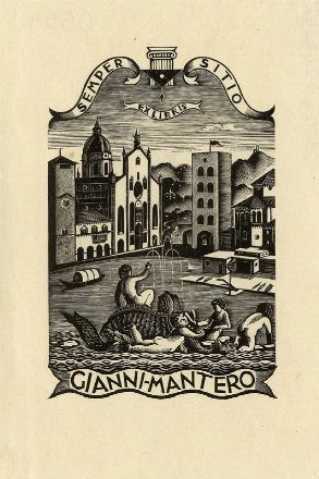 Italo Zetti  (Firenze, 1913 - Casore del Monte, 1978) : Lotto di 10 ex-libris.  - Asta Stampe e Disegni XVI-XX secolo, Dipinti dell'800 e del '900. - Libreria Antiquaria Gonnelli - Casa d'Aste - Gonnelli Casa d'Aste
