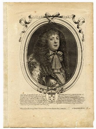  Nicolas de Larmessin  (Parigi,, 1632 - 1694) : Cosimo III de Medici Granduca di Toscana.  - Auction Prints and Drawings XVI-XX century, Paintings of the 19th-20th centuries - Libreria Antiquaria Gonnelli - Casa d'Aste - Gonnelli Casa d'Aste