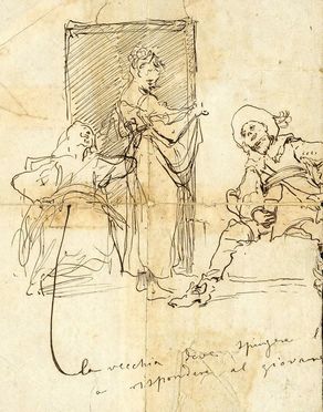  Francesco Vinea  (Forl�, 1845 - Firenze, 1902) : Lotto di 10 disegni.  - Asta Stampe e Disegni XVI-XX secolo, Dipinti dell'800 e del '900. - Libreria Antiquaria Gonnelli - Casa d'Aste - Gonnelli Casa d'Aste