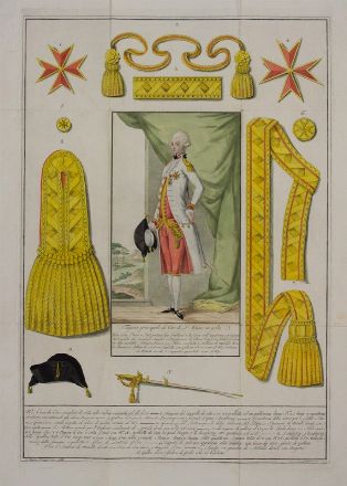  Carlo Lasinio  (Treviso, 1759 - Pisa, 1838) : Lotto di due incisioni a colori: Figura principale di Cav. Di S. Stefano in abito giornaliero. Figura principale di Cav. Di S. Stefano in gala.  - Asta Stampe e Disegni XVI-XX secolo, Dipinti dell'800 e del '900. - Libreria Antiquaria Gonnelli - Casa d'Aste - Gonnelli Casa d'Aste