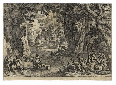  Antonio Tempesta  (Firenze, 1555 - Roma, 1630) : Lotto di 2 incisioni.  - Asta Stampe e Disegni XVI-XX secolo, Dipinti dell'800 e del '900. - Libreria Antiquaria Gonnelli - Casa d'Aste - Gonnelli Casa d'Aste
