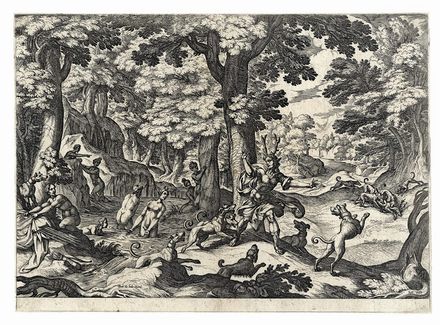  Antonio Tempesta  (Firenze, 1555 - Roma, 1630) : Lotto di 2 incisioni.  - Asta Stampe e Disegni XVI-XX secolo, Dipinti dell'800 e del '900. - Libreria Antiquaria Gonnelli - Casa d'Aste - Gonnelli Casa d'Aste