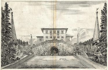  Stefano Della Bella  (Firenze, 1610 - 1664) : Vedute della Villa di Pratolino.  - Asta Stampe e Disegni XVI-XX secolo, Dipinti dell'800 e del '900. - Libreria Antiquaria Gonnelli - Casa d'Aste - Gonnelli Casa d'Aste