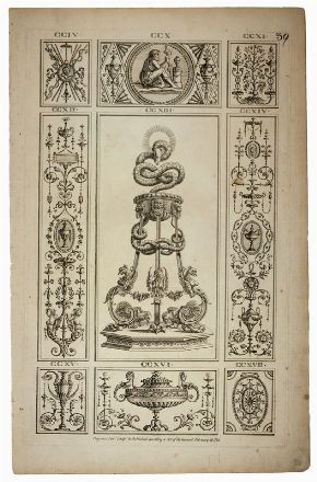  Michelangelo Pergolesi  (attivo, 1760 - 1801) : Lotto di sedici tavole decorative da Ornaments.  - Auction Prints, Drawings and Paintings from 16th until 20th centuries - Libreria Antiquaria Gonnelli - Casa d'Aste - Gonnelli Casa d'Aste