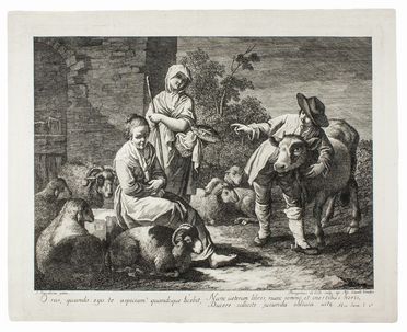  Pellegrino De Col (De Colle)  (Belluno, 1737 - Venezia, 1812) : Lotto di tre incisioni con scene pastorali.  Giorgio Giacoboni  (Piacenza, 1716 - Venezia, 1777)  - Asta Stampe, Disegni e Dipinti dal XVI al XX secolo - Libreria Antiquaria Gonnelli - Casa d'Aste - Gonnelli Casa d'Aste