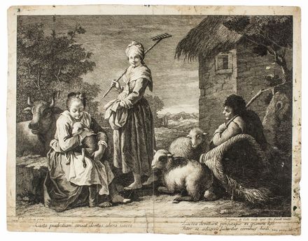  Pellegrino De Col (De Colle)  (Belluno, 1737 - Venezia, 1812) : Lotto di tre incisioni con scene pastorali.  Giorgio Giacoboni  (Piacenza, 1716 - Venezia, 1777)  - Asta Stampe, Disegni e Dipinti dal XVI al XX secolo - Libreria Antiquaria Gonnelli - Casa d'Aste - Gonnelli Casa d'Aste