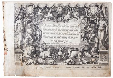  Philips Galle  (Haarlem, 1537 - Anversa, 1612) : La caccia all'orso con le reti.  - Asta Stampe, Disegni e Dipinti dal XVI al XX secolo - Libreria Antiquaria Gonnelli - Casa d'Aste - Gonnelli Casa d'Aste