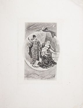  Flicien Rops  (Namur, 1833 - Essonnes, 1898) : Le roman d'une nuit.  - Auction Prints, Drawings and Paintings from 16th until 20th centuries - Libreria Antiquaria Gonnelli - Casa d'Aste - Gonnelli Casa d'Aste