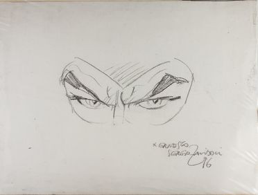  Sergio Zaniboni  (Torino, 1937) : Occhi di Diabolik.  - Asta Stampe, Disegni e Dipinti dal XVI al XX secolo - Libreria Antiquaria Gonnelli - Casa d'Aste - Gonnelli Casa d'Aste
