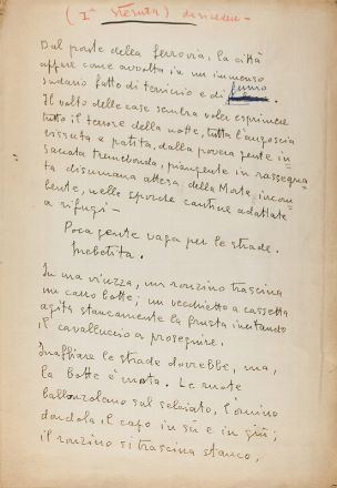  Carlo Zocchi  (Milano, 1894 - 1985) : Mattino di mezz'agosto.  - Asta Stampe, Disegni e Dipinti dal XVI al XX secolo - Libreria Antiquaria Gonnelli - Casa d'Aste - Gonnelli Casa d'Aste