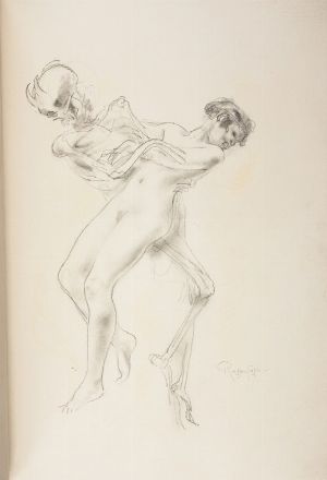  Barbey d'Aurevilly Jules : Le Rideau cramoisi. (les Diaboliques).  Andr Louis Armand Rassenfosse  (Liegi, 1862 - 1934)  - Asta Stampe, Disegni e Dipinti dal XVI al XX secolo - Libreria Antiquaria Gonnelli - Casa d'Aste - Gonnelli Casa d'Aste