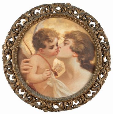  Giuseppe Mazzei  (Portoferraio, 1867 - Fiume, 1944) : Lotto composto. Accecamento d'amore. Bacio d'amore.  - Auction Prints, Drawings and Paintings from 16th until 20th centuries - Libreria Antiquaria Gonnelli - Casa d'Aste - Gonnelli Casa d'Aste