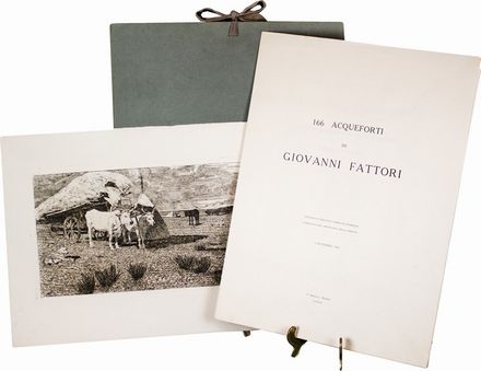  Giovanni Fattori  (Livorno, 1825 - Firenze, 1908) : 166 acqueforti di Giovanni Fattori.  - Asta Stampe, Disegni e Dipinti dal XVI al XX secolo - Libreria Antiquaria Gonnelli - Casa d'Aste - Gonnelli Casa d'Aste