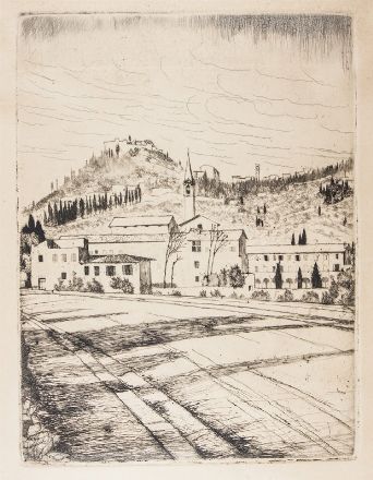  Francesco Chiappelli  (Pistoia, 1890 - Firenze, 1947) : Due vedute di Firenze.  - Asta Stampe, Disegni e Dipinti dal XVI al XX secolo - Libreria Antiquaria Gonnelli - Casa d'Aste - Gonnelli Casa d'Aste