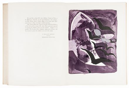 Prints from the Mourlot Press. Exhibition sponsored by the French Embassy. Circulated by the traveling exhibition service of the National Collection of Fine Arts Smithsonian Institution 1964-1965.  Marc Chagall  (Vitebsk, 1887 - St. Paul de  Vence, 1985), Pablo Picasso  (Malaga, 1881 - Mougins, 1973), Joan Miró  (Montroig, 1893 - Palma di Majorca, 1983), Henri Matisse  (Le Cateau-Cambrésis, 1869 - Nizza, 1954), Alexander Calder  (Lawton, 1898 - New York, 1976), Alberto Giacometti  (Borgonovo, 1901 - Coira, 1966), Jean Cocteau  (1889 - 1963)  - Asta Libri, Manoscritti e Autografi - Libreria Antiquaria Gonnelli - Casa d'Aste - Gonnelli Casa d'Aste