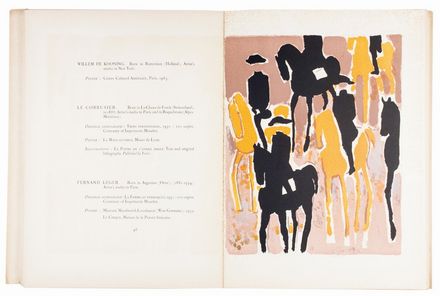 Prints from the Mourlot Press. Exhibition sponsored by the French Embassy. Circulated by the traveling exhibition service of the National Collection of Fine Arts Smithsonian Institution 1964-1965.  Marc Chagall  (Vitebsk, 1887 - St. Paul de  Vence, 1985), Pablo Picasso  (Malaga, 1881 - Mougins, 1973), Joan Miró  (Montroig, 1893 - Palma di Majorca, 1983), Henri Matisse  (Le Cateau-Cambrésis, 1869 - Nizza, 1954), Alexander Calder  (Lawton, 1898 - New York, 1976), Alberto Giacometti  (Borgonovo, 1901 - Coira, 1966), Jean Cocteau  (1889 - 1963)  - Asta Libri, Manoscritti e Autografi - Libreria Antiquaria Gonnelli - Casa d'Aste - Gonnelli Casa d'Aste