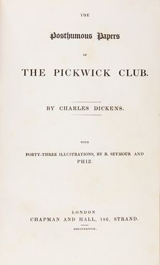  Dickens Charles : Oliver Twist; or, The Parish Boy's Progress. In three volumes. The third edition. With an introduction by the Author. Vol. I (-III). Letteratura inglese, Figurato, Letteratura, Collezionismo e Bibliografia  - Auction Books, Manuscripts & Autographs - Libreria Antiquaria Gonnelli - Casa d'Aste - Gonnelli Casa d'Aste