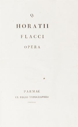  Horatius Flaccus Quintus : Opera.  - Asta Libri, Manoscritti e Autografi - Libreria Antiquaria Gonnelli - Casa d'Aste - Gonnelli Casa d'Aste