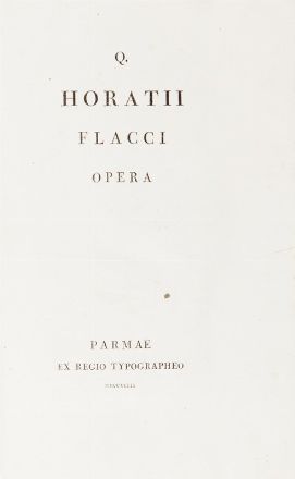  Horatius Flaccus Quintus : Opera. Poesia, Classici, Letteratura, Letteratura  - Auction Books, Manuscripts & Autographs - Libreria Antiquaria Gonnelli - Casa d'Aste - Gonnelli Casa d'Aste