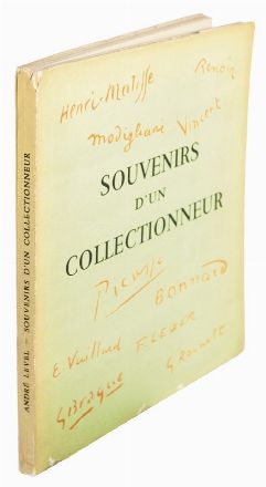  Level André : Souvenirs d'un Collectionneur avec en frontispice une lithographie originale de Picasso...  Pablo Picasso  (Malaga, 1881 - Mougins, 1973), Guillaume Apollinaire  - Asta Libri, Manoscritti e Autografi - Libreria Antiquaria Gonnelli - Casa d'Aste - Gonnelli Casa d'Aste