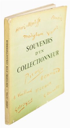  Level Andr : Souvenirs d'un Collectionneur avec en frontispice une lithographie originale de Picasso...  Pablo Picasso  (Malaga, 1881 - Mougins, 1973), Guillaume Apollinaire  - Asta Libri, Manoscritti e Autografi - Libreria Antiquaria Gonnelli - Casa d'Aste - Gonnelli Casa d'Aste