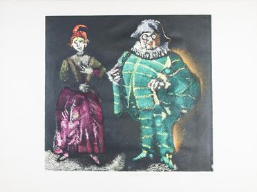  Franco Gentilini  (Faenza, 1909 - Roma, 1981) : Maschere.  - Asta Stampe, Disegni e Dipinti dal XVI al XX secolo - Libreria Antiquaria Gonnelli - Casa d'Aste - Gonnelli Casa d'Aste