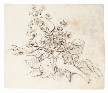  Anonimo del XVIII secolo : Flora (?).  - Asta Stampe, Disegni e Dipinti dal XVI al XX secolo - Libreria Antiquaria Gonnelli - Casa d'Aste - Gonnelli Casa d'Aste