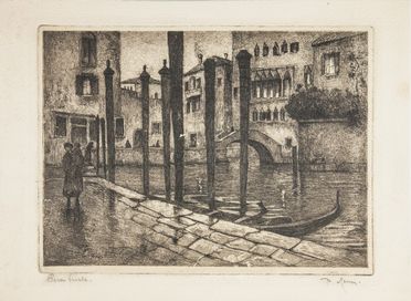  Pericle Menin  (1880 - 1940) : Lotto di 3 acqueforti.  Carlo Casanova  (Crema, 1871 - Quarna Sotto, 1950)  - Asta Stampe, Disegni e Dipinti dal XVI al XX secolo - Libreria Antiquaria Gonnelli - Casa d'Aste - Gonnelli Casa d'Aste