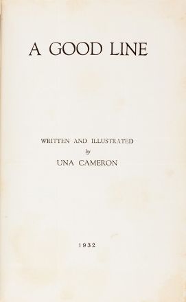  Cameron Una : A good line.  - Asta Libri, Manoscritti e Autografi - Libreria Antiquaria Gonnelli - Casa d'Aste - Gonnelli Casa d'Aste