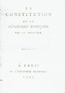 La Constitution de la République Française, une et indivisible.  - Asta Libri, Manoscritti e Autografi - Libreria Antiquaria Gonnelli - Casa d'Aste - Gonnelli Casa d'Aste