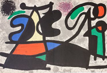  Joan Mir  (Montroig, 1893 - Palma di Majorca, 1983) : 2 litografie a colori da Derrre le Miroir.  - Asta Stampe, Disegni e Dipinti dal XVI al XX secolo - Libreria Antiquaria Gonnelli - Casa d'Aste - Gonnelli Casa d'Aste