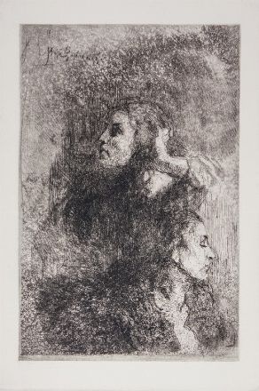  Mos Bianchi  (Mairago, 1836 - 1892) : Profili femminili.  - Asta Stampe, Disegni e Dipinti dal XVI al XX secolo - Libreria Antiquaria Gonnelli - Casa d'Aste - Gonnelli Casa d'Aste